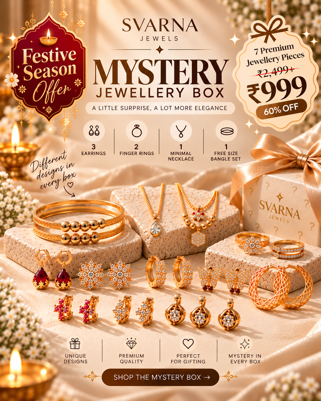 Svarna 7-Piece Mystery Jewellery Box