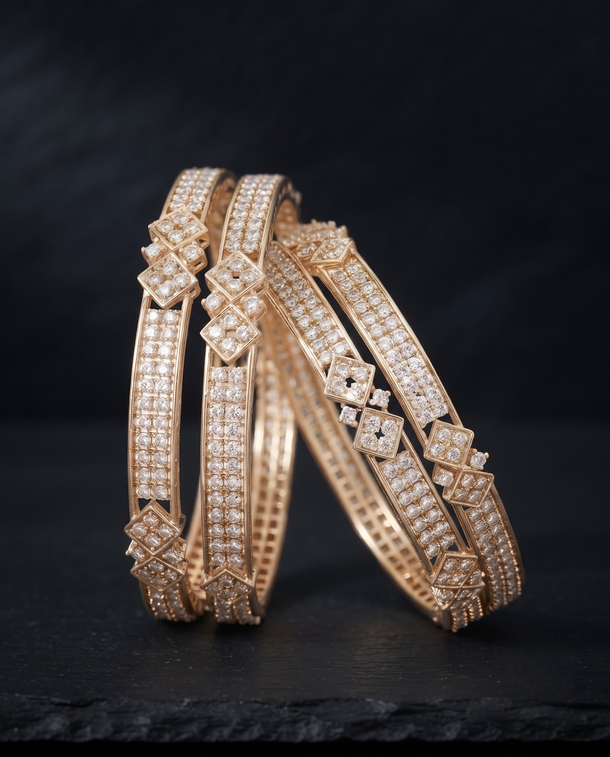 Svarna Aaradhya Diamond Bangles - Premium Collection