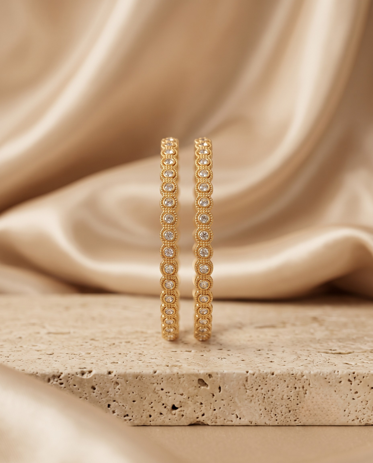 Svarna Shahi Diamond Bangles - Premium Collection (Set of 4)