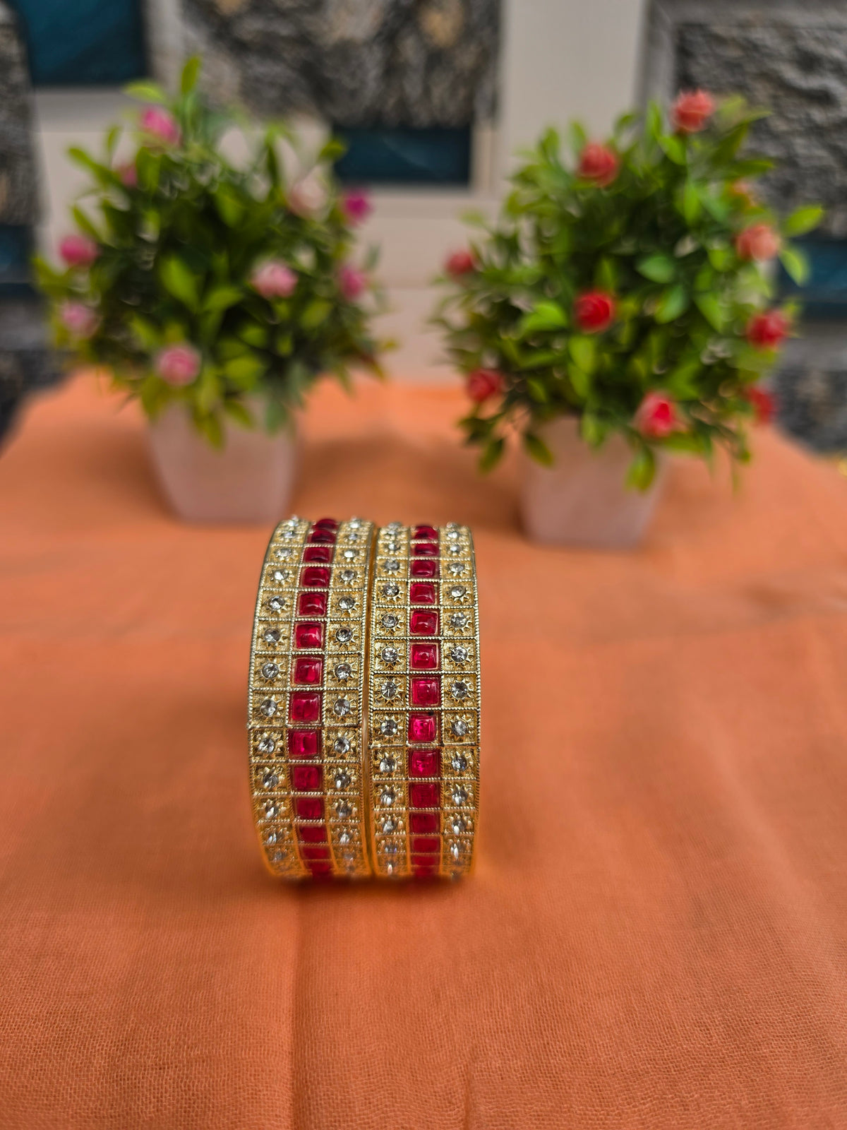 Svarna Rajwadi Diamond Bangles – Premium Collection