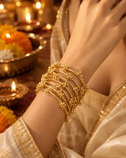 High Quality Gold Platted Kashmiri Bangles - Premium Collection