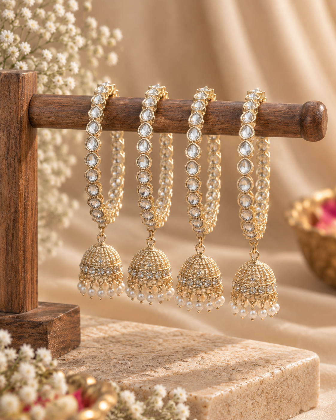 Svarna Rajwadi Jhumka Bangles – Premium Collection