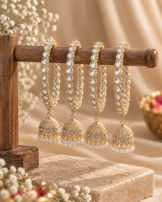 Svarna Rajwadi Jhumka Bangles – Premium Collection