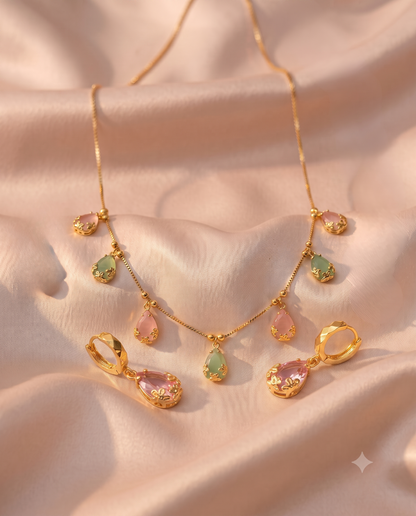 Roselle Necklace & Earrings Set