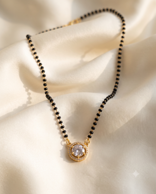 Celeste Solitaire Mangalsutra - 18 inch long (Buy 1 Get 1)