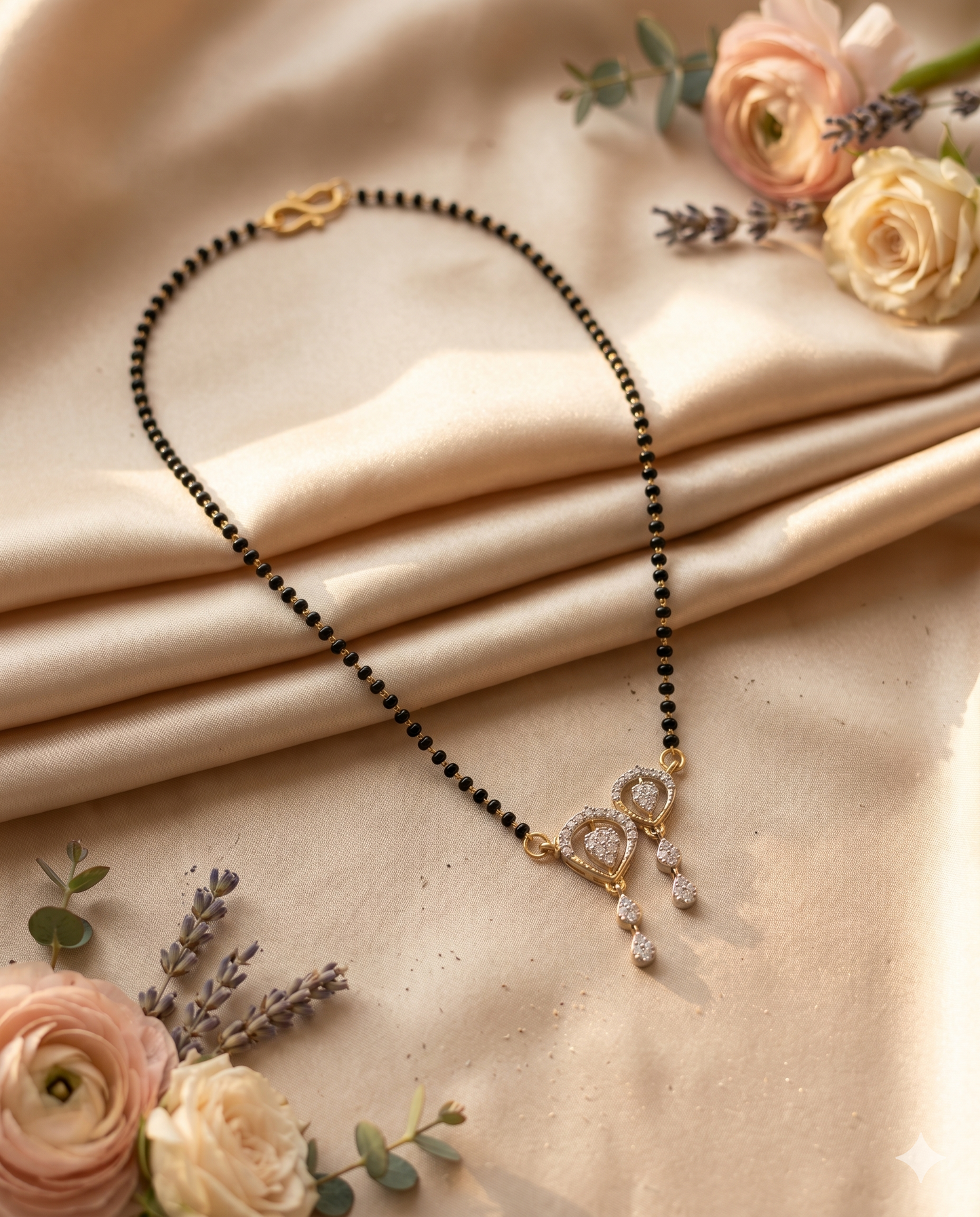 Twin Hearts Mangalsutra - 18 inch long (Buy 1 Get 1)