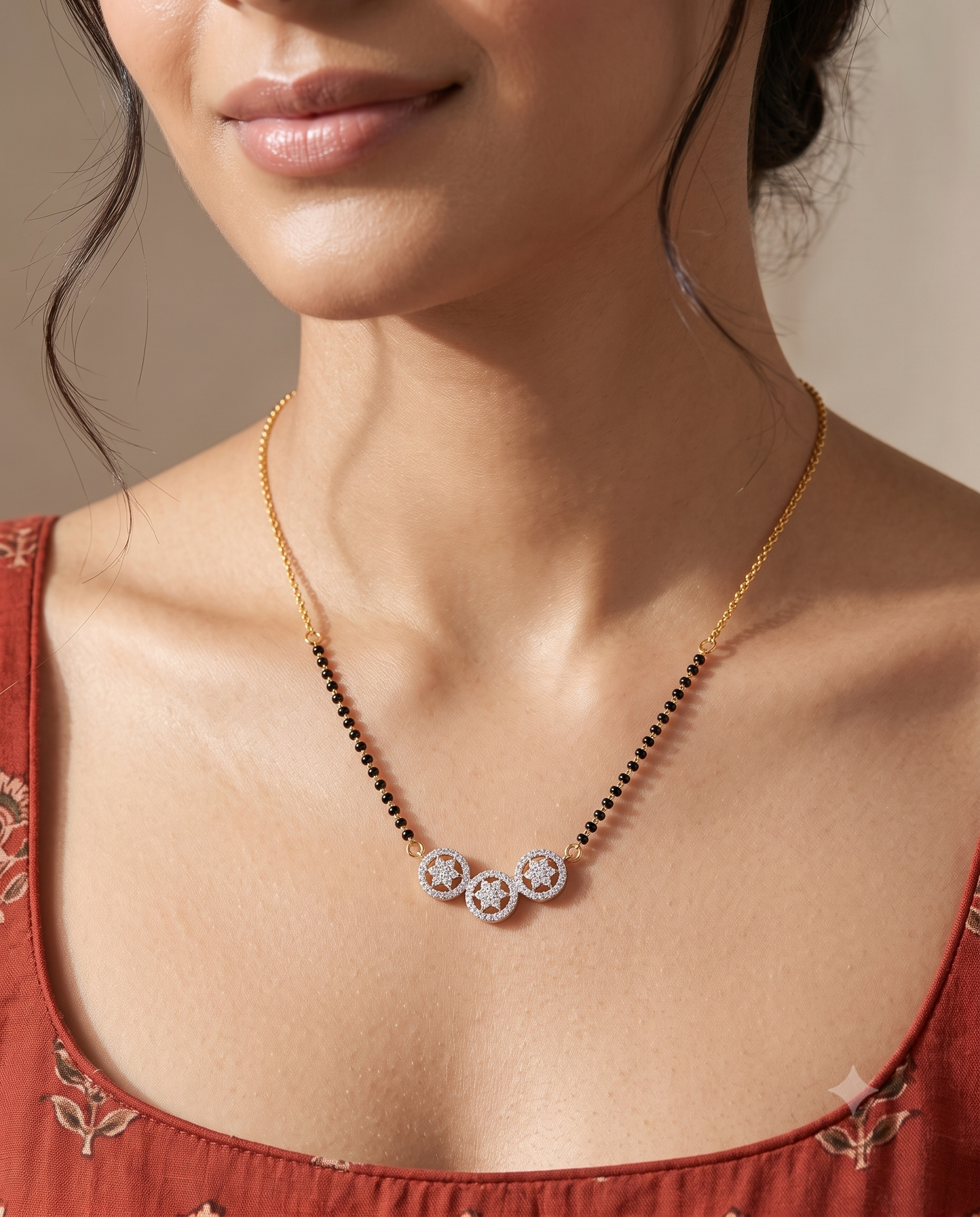 Trinity Star Mangalsutra - 18 inch long (Buy 1 Get 1)