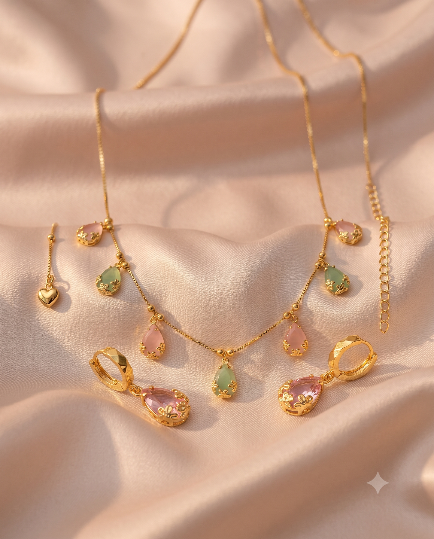 Roselle Necklace & Earrings Set