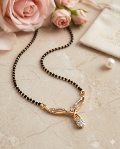 Infinity Drop Mangalsutra - 18 inch long (Buy 1 Get 1)