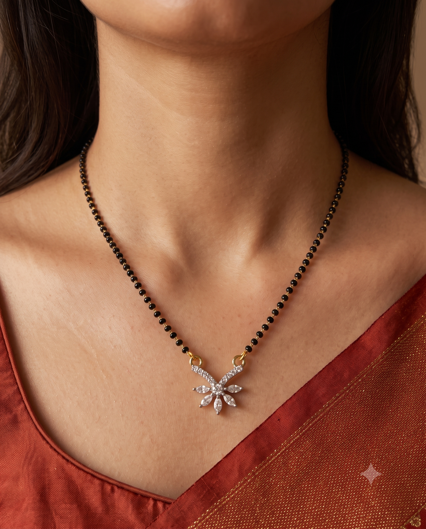 Jasmine Bloom Mangalsutra - 18 inch long (Buy 1 Get 1)