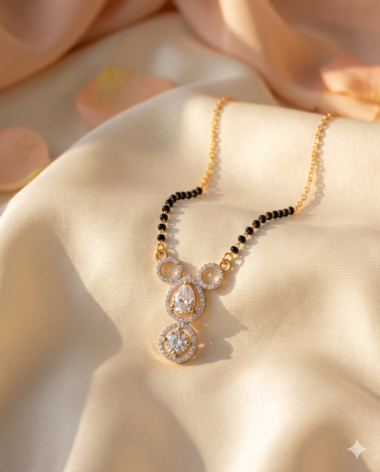 Crystal Cascade Mangalsutra - 18 inch long (Buy 1 Get 1)