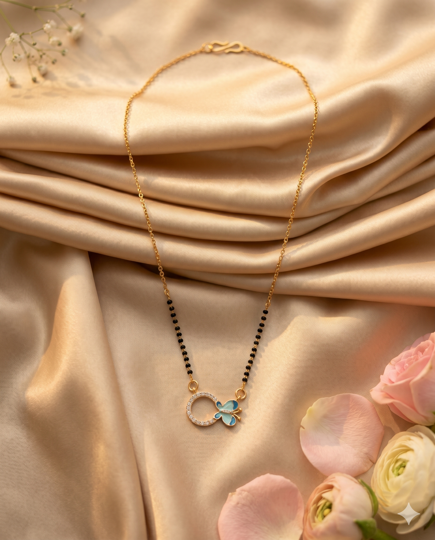 Blue Butterfly Mangalsutra - 18 inch long (Buy 1 Get 1)