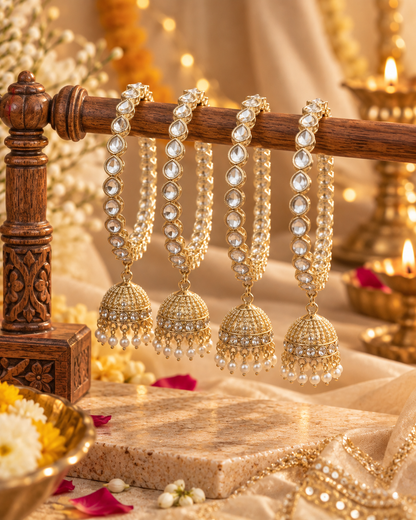 Svarna Rajwadi Jhumka Bangles – Premium Collection
