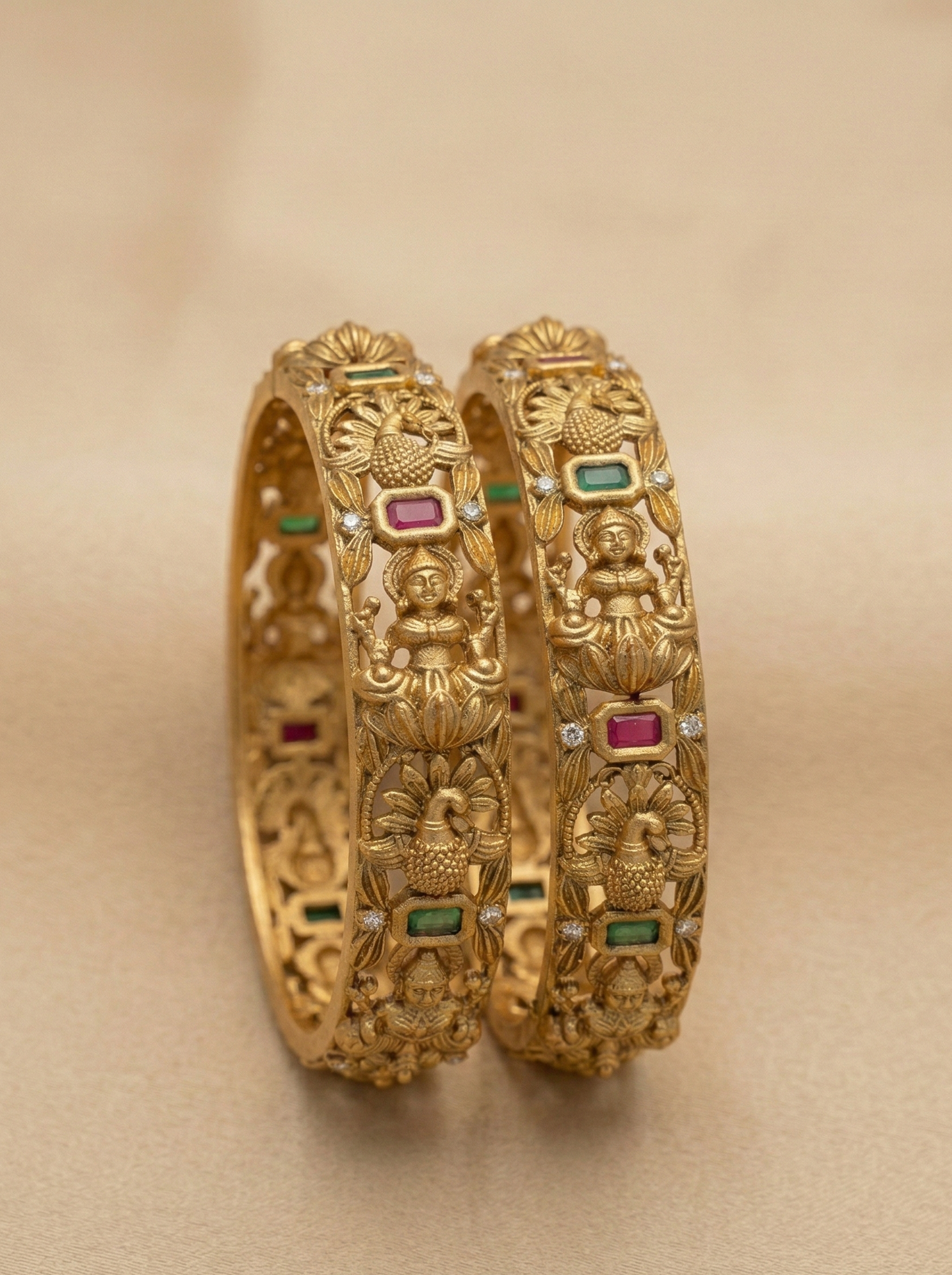 Zivelle Red & Green Ruby Bangles