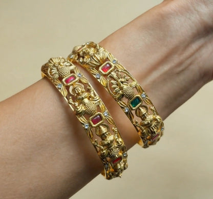 Zivelle Red & Green Ruby Bangles