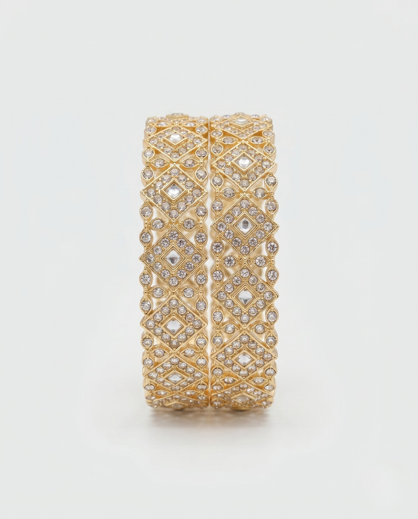 Celestial Lattice Diamond Bangles