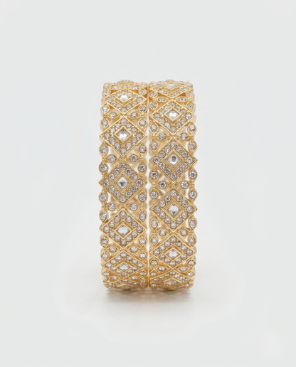 Celestial Lattice Diamond Bangles