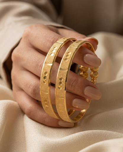 Micro Gold Plated Maharani Svarna Bangles (Openable - Free Size)