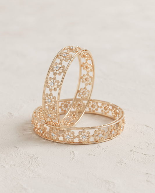 Svarna Vanya Diamond Bangles - Premium Collection