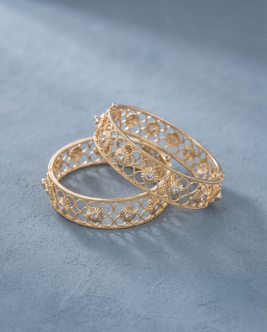 Svarna Classic Diamond Bangles - Premium Collection