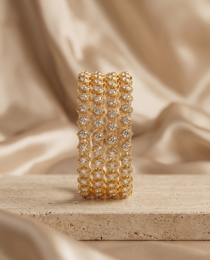 Svarna Celeste Bangles - Premium Collection (Set of 4)