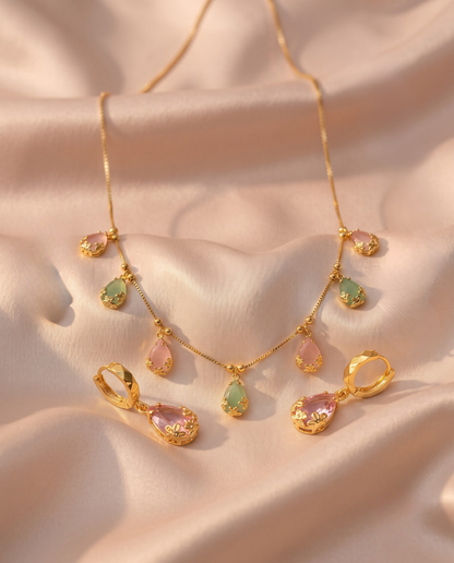 Roselle Necklace & Earrings Set