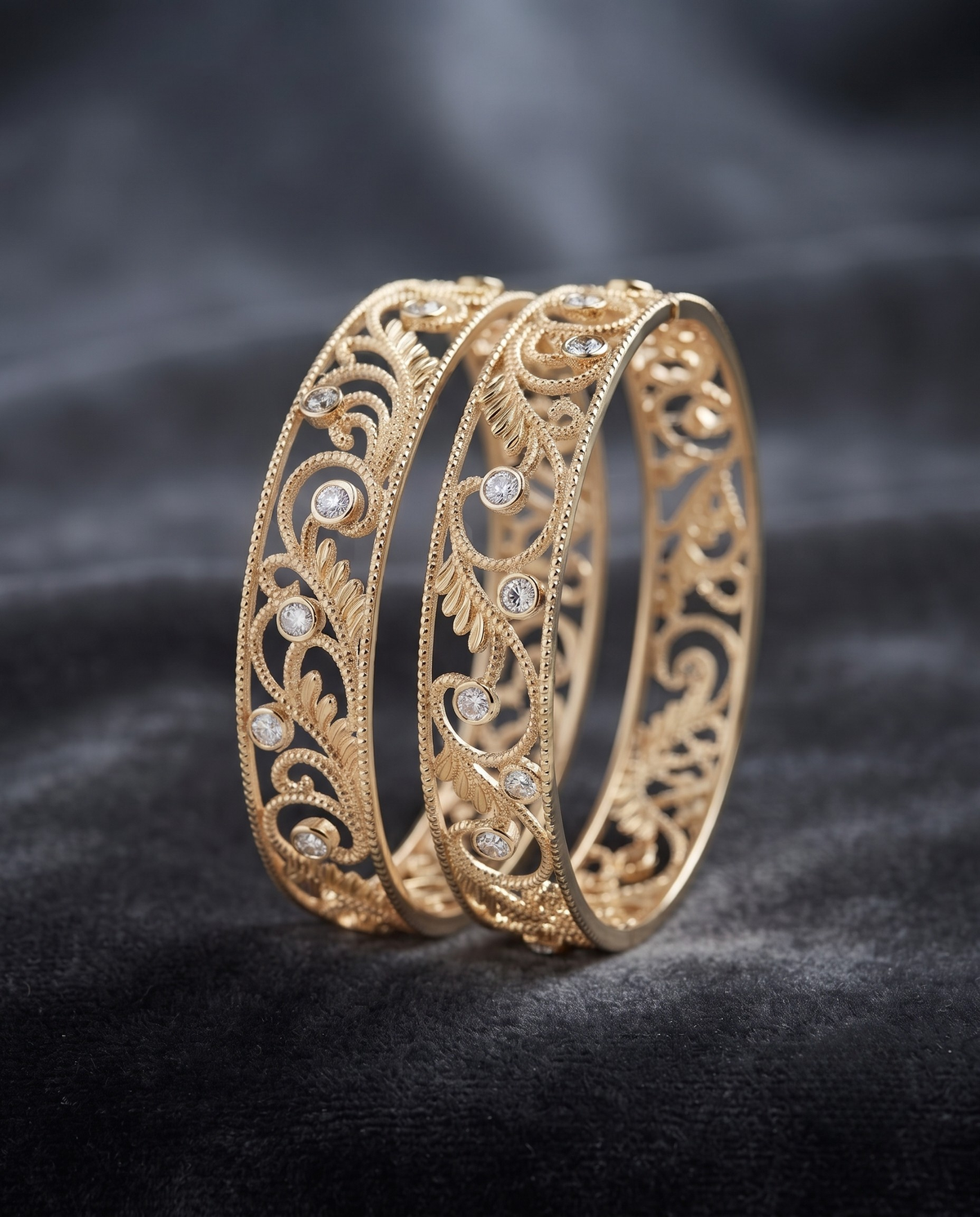 Svarna Meher Diamond Bangles - Premium Collection