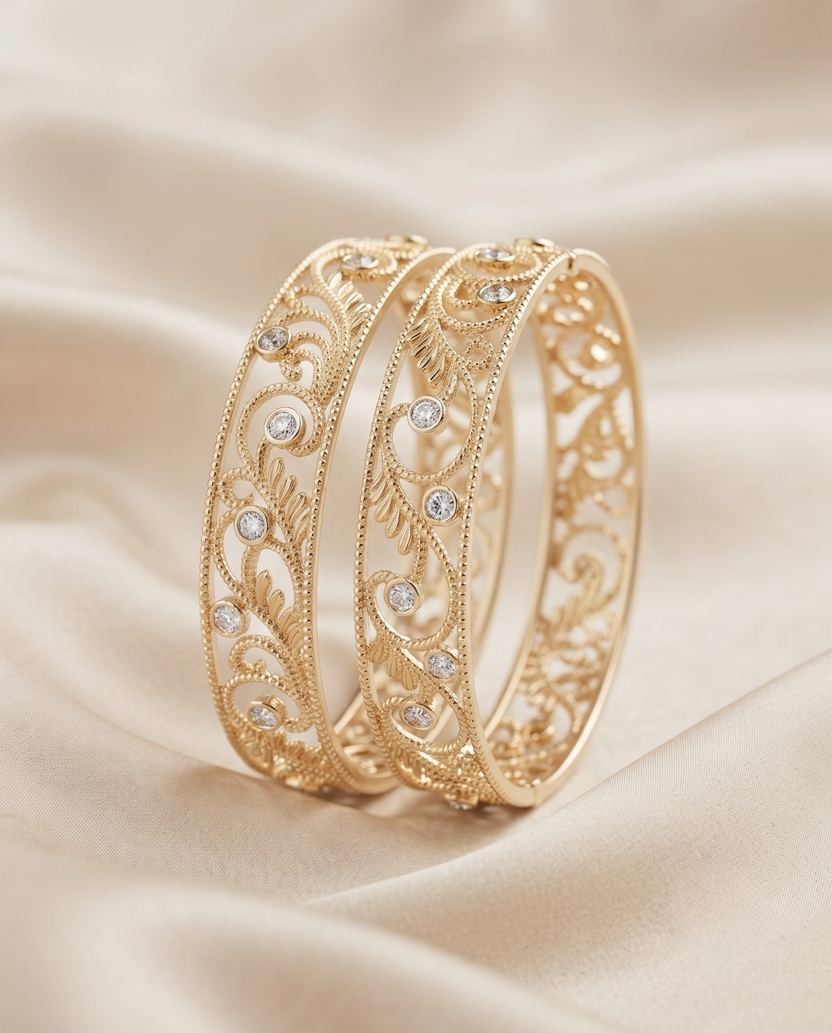 Svarna Meher Diamond Bangles - Premium Collection