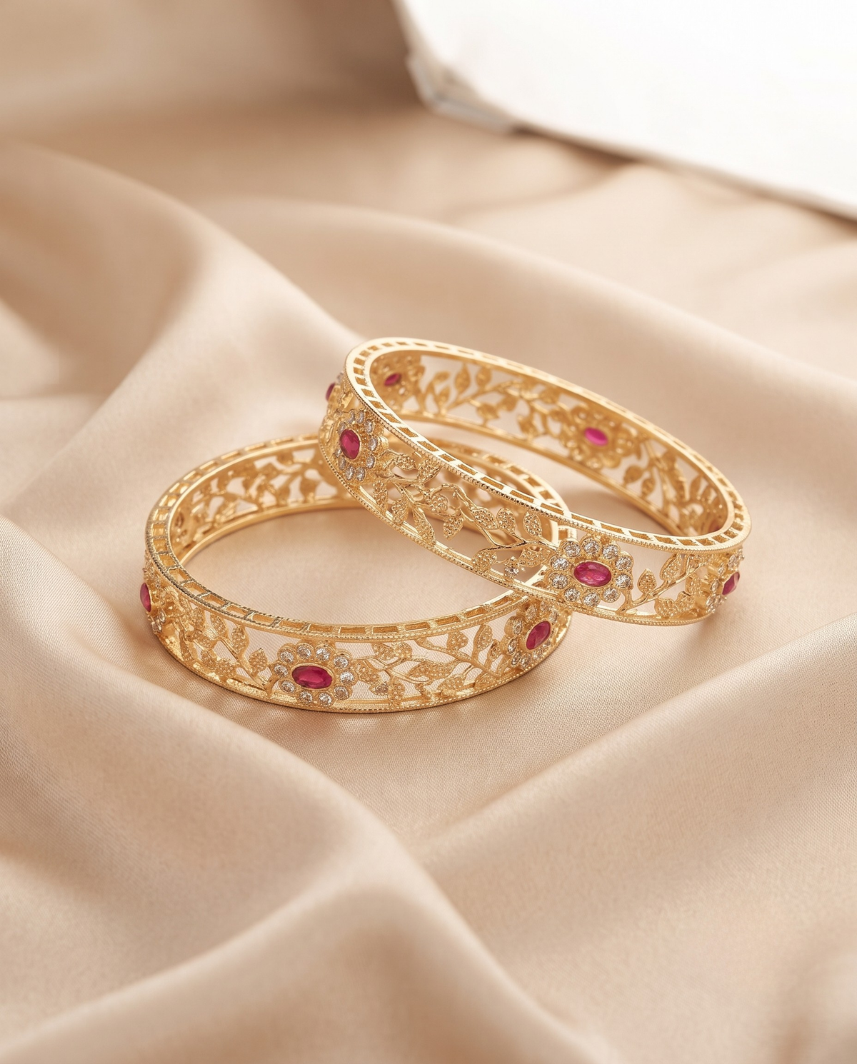 Ruhani Ruby Bangles - Premium Collection