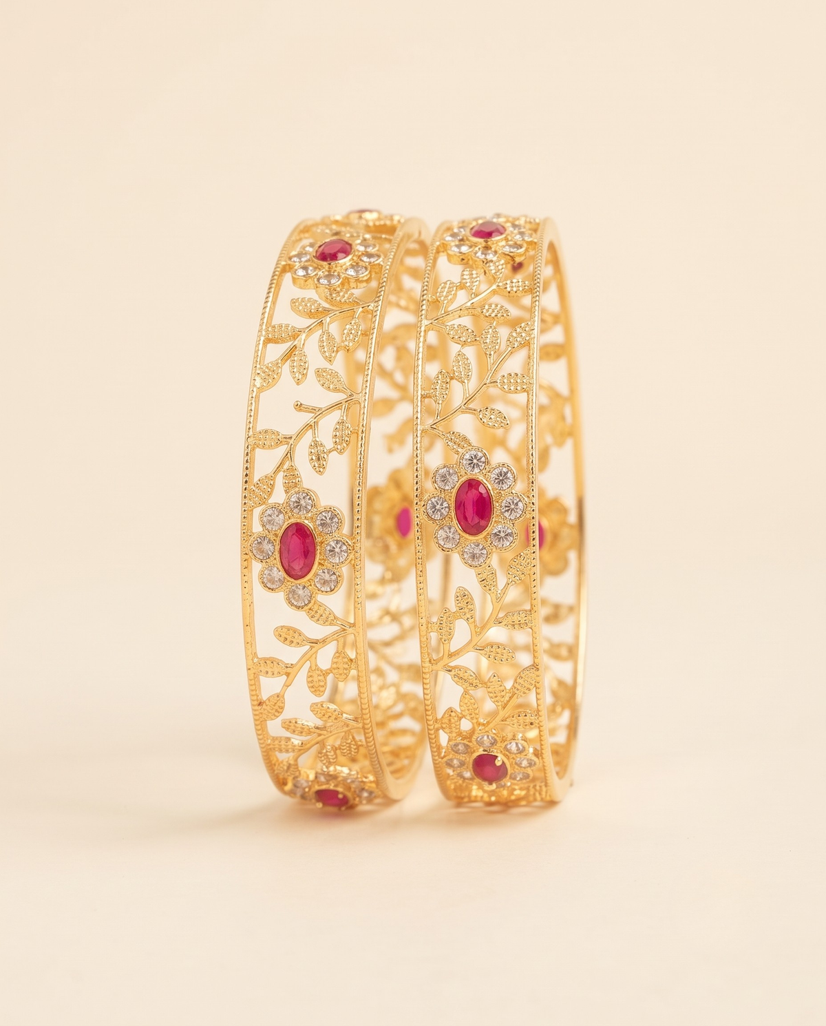 Ruhani Ruby Bangles - Premium Collection