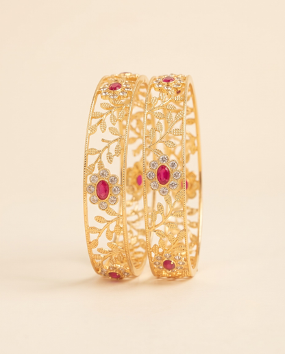 Ruhani Ruby Bangles - Premium Collection