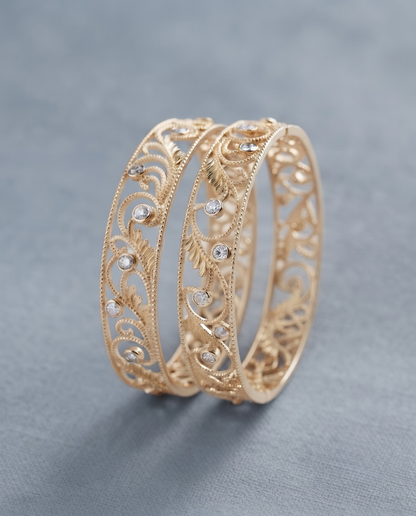 Svarna Meher Diamond Bangles - Premium Collection