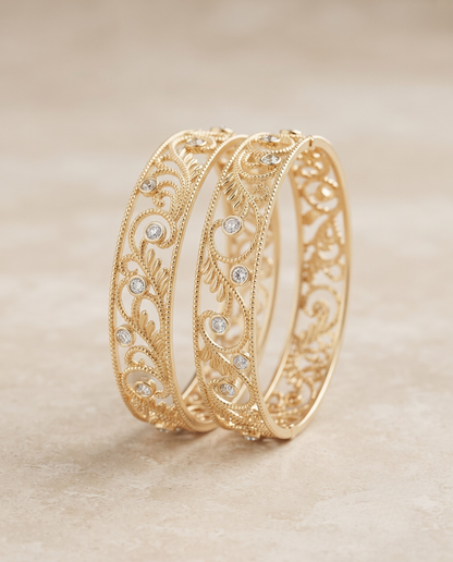 Svarna Meher Diamond Bangles - Premium Collection