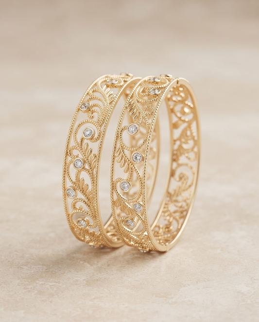 Svarna Meher Diamond Bangles - Premium Collection