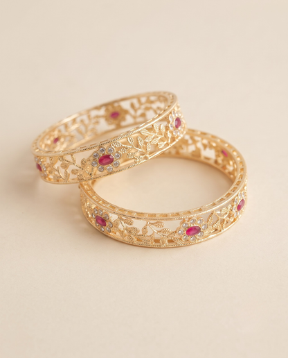 Ruhani Ruby Bangles - Premium Collection