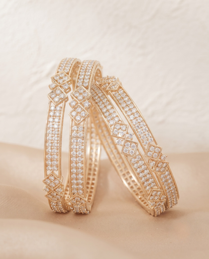 Svarna Aaradhya Diamond Bangles - Premium Collection