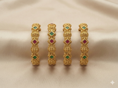 Zivara Coinstone Bangles(Set of 4)